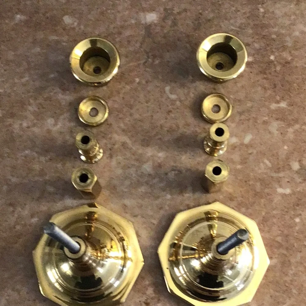 Pair Brass Candlesticks by AF Baldwin